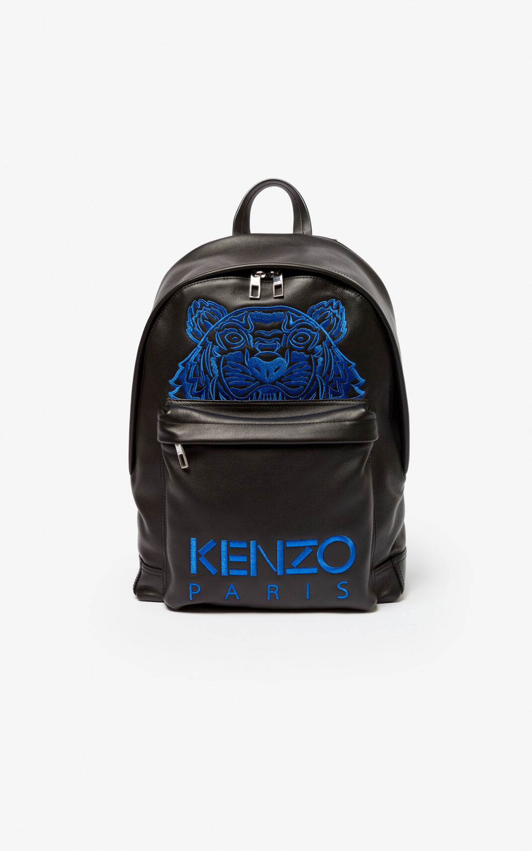 Kenzo Tiger leather Backpack Black For Womens 6287YHVNB